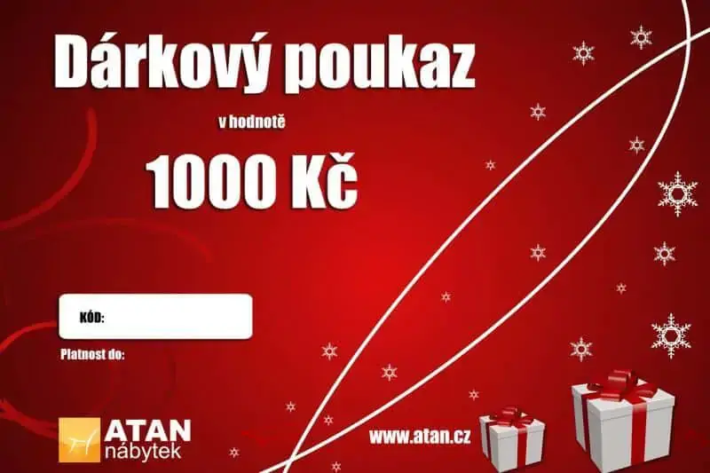 ATAN Vánoční dárkový poukaz v hodnotě 1000 Kč Elektronický