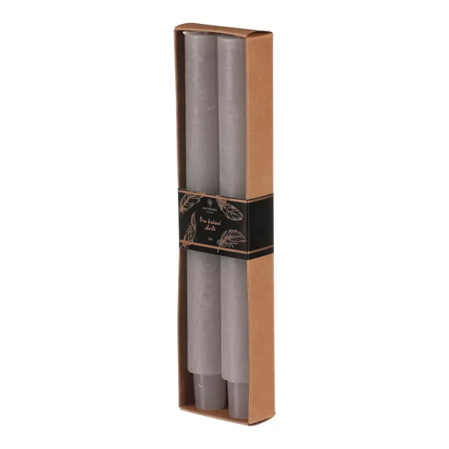 Autronic Svíčka SVT501 GREY - šedá (2 ks)