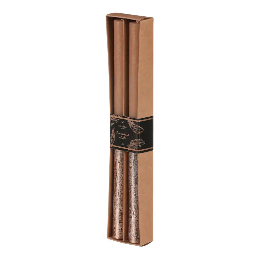 Autronic Svíčka SVT502 CAP - cappuccino/champagne (2 ks)