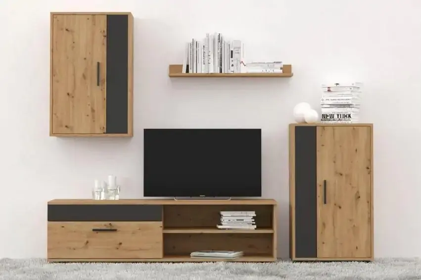 Casarredo Obývací sestava HYDRA barva dub artisan/černá