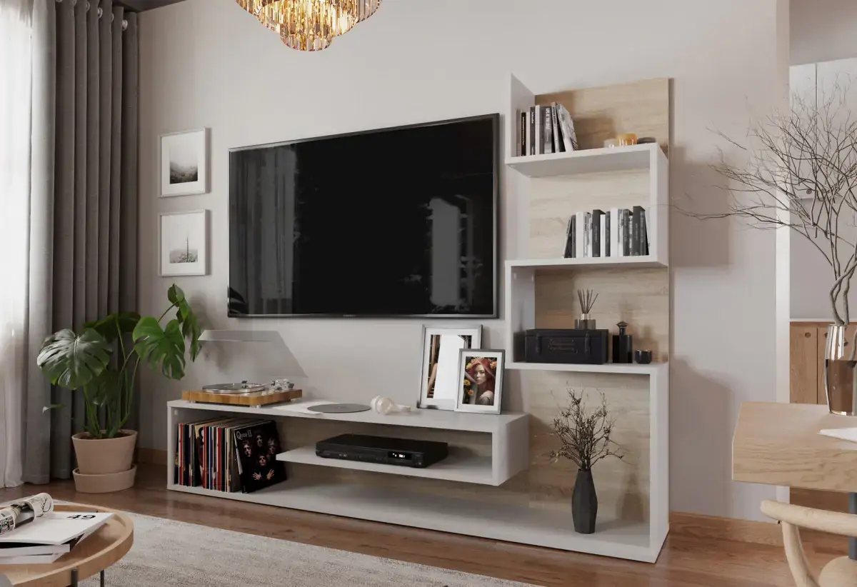 Casarredo Obývací stěna PAGET barva dub dub sonoma/bílá