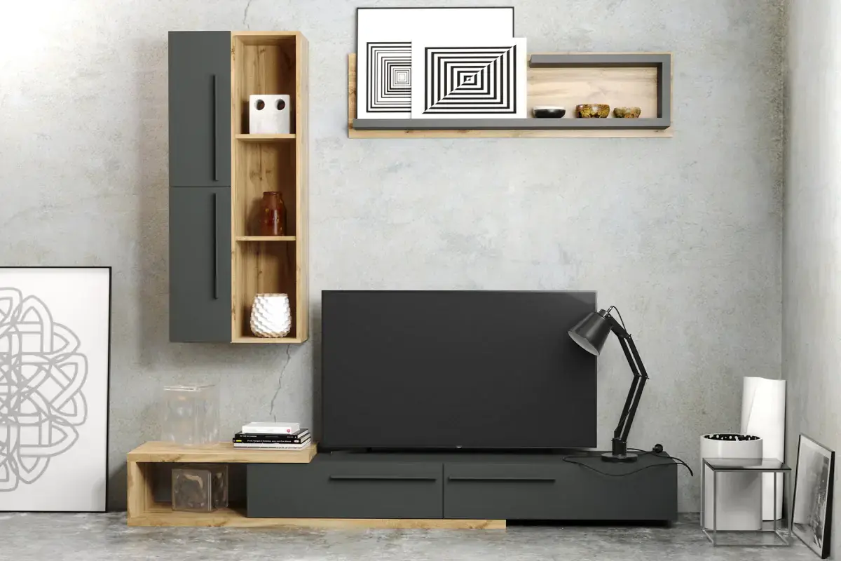 Casarredo Obývací sestava OVIDEO barva dub tahoe/antracit