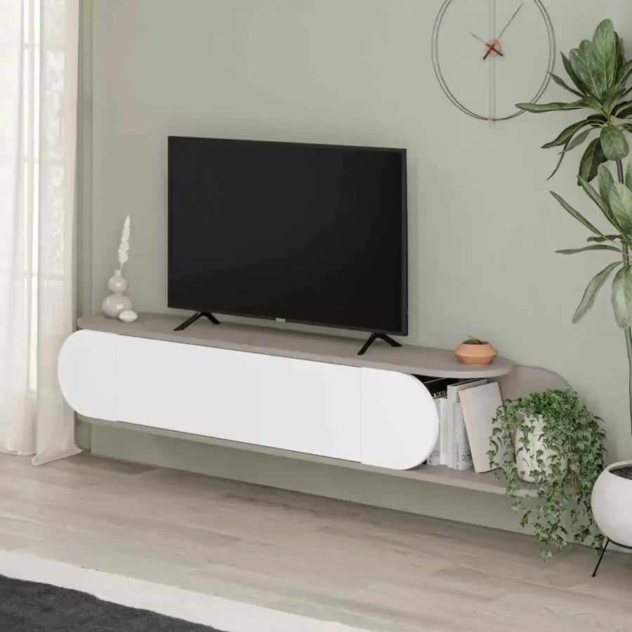 Casarredo Televizní stolek BOGGART, moka/bílý