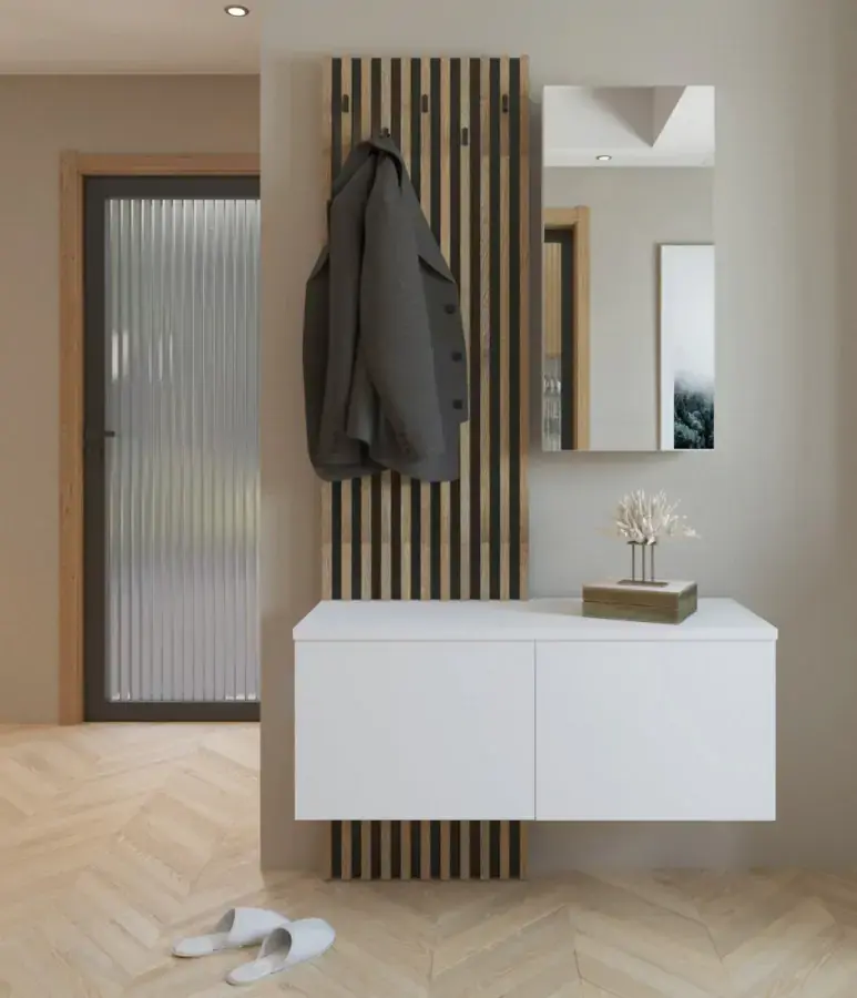 Casarredo Předsíňová sestava PATRAS, dub artisan/bílá/černá