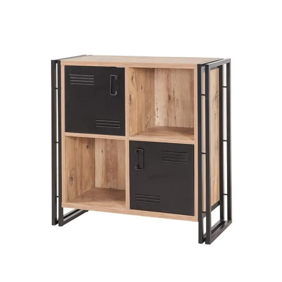 Casarredo Komoda 2-dveřová HALKIR, borovice/černá