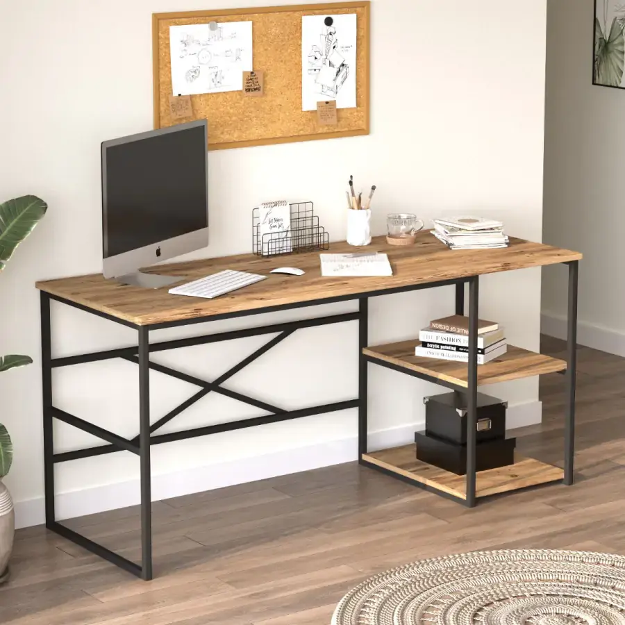 Casarredo Psací stůl TIPTON 28, borovice/černá