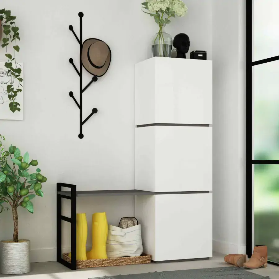 Casarredo Předsíňová sestava METIS, bílá/antracit