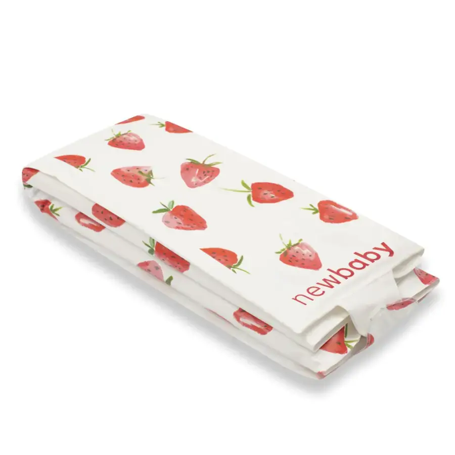 NEW BABY Cestovní přebalovací podložka BASIC Strawberry