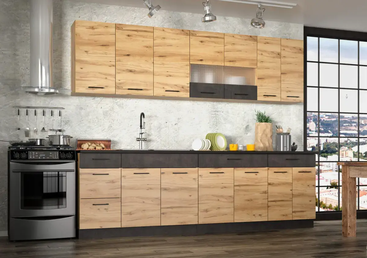 Casarredo Kuchyně GERDA 260 barva dub grenada/antracit