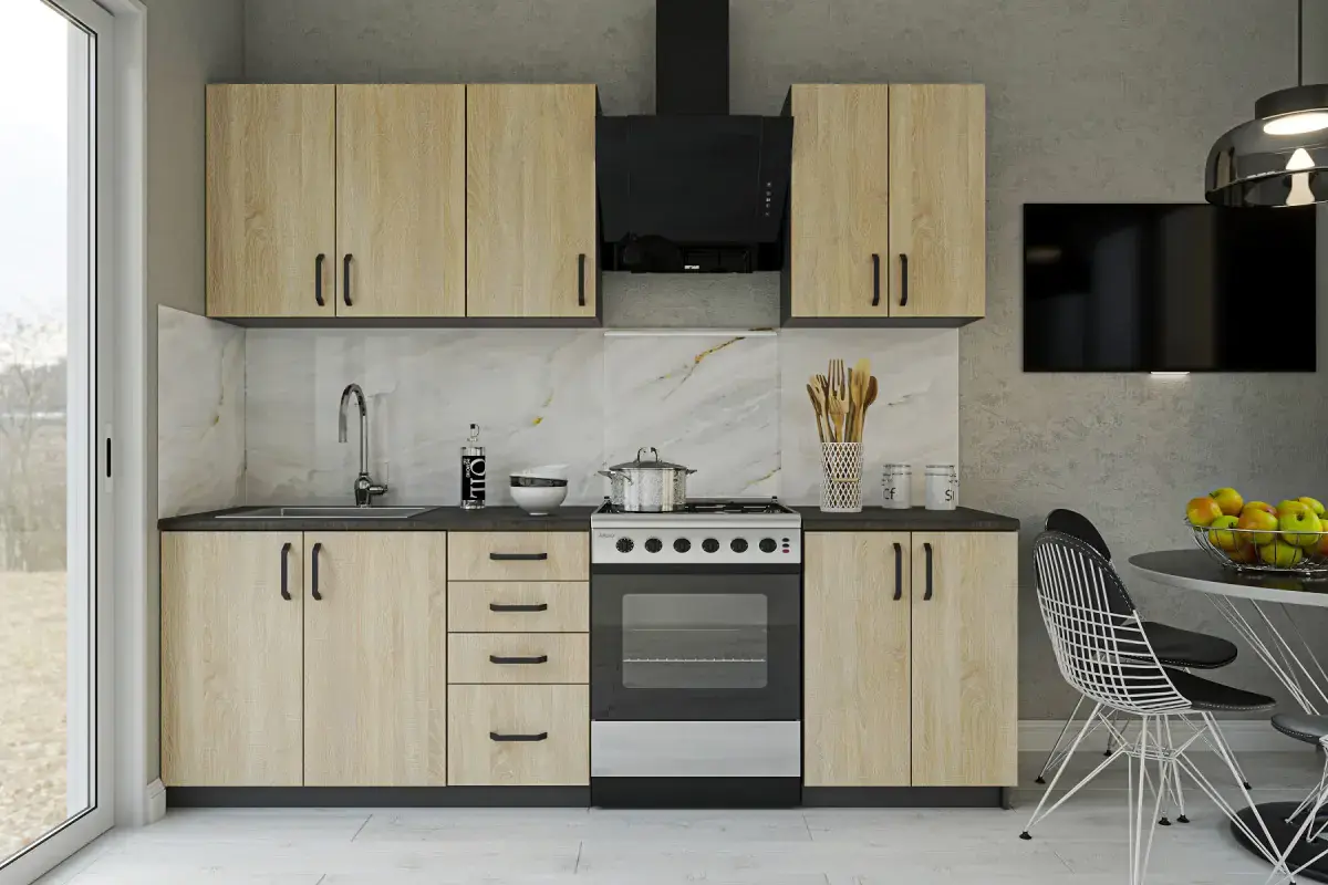 Casarredo Kuchyňská linka180 REMUS dub Sonoma