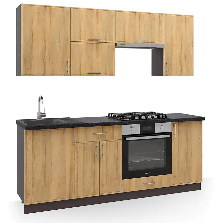 Casarredo Kuchyně ESTERO A 200 wenge dark/dub wotan