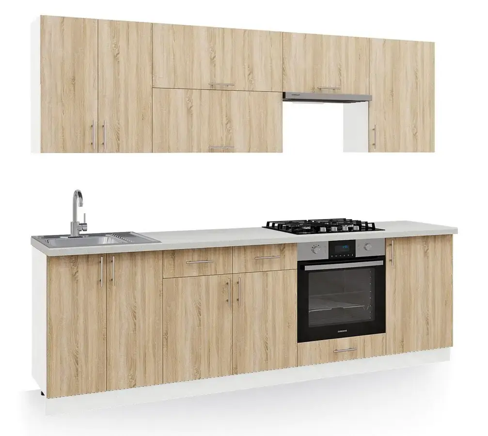 Casarredo Kuchyně FELIPE 250 bílá/dub sonoma