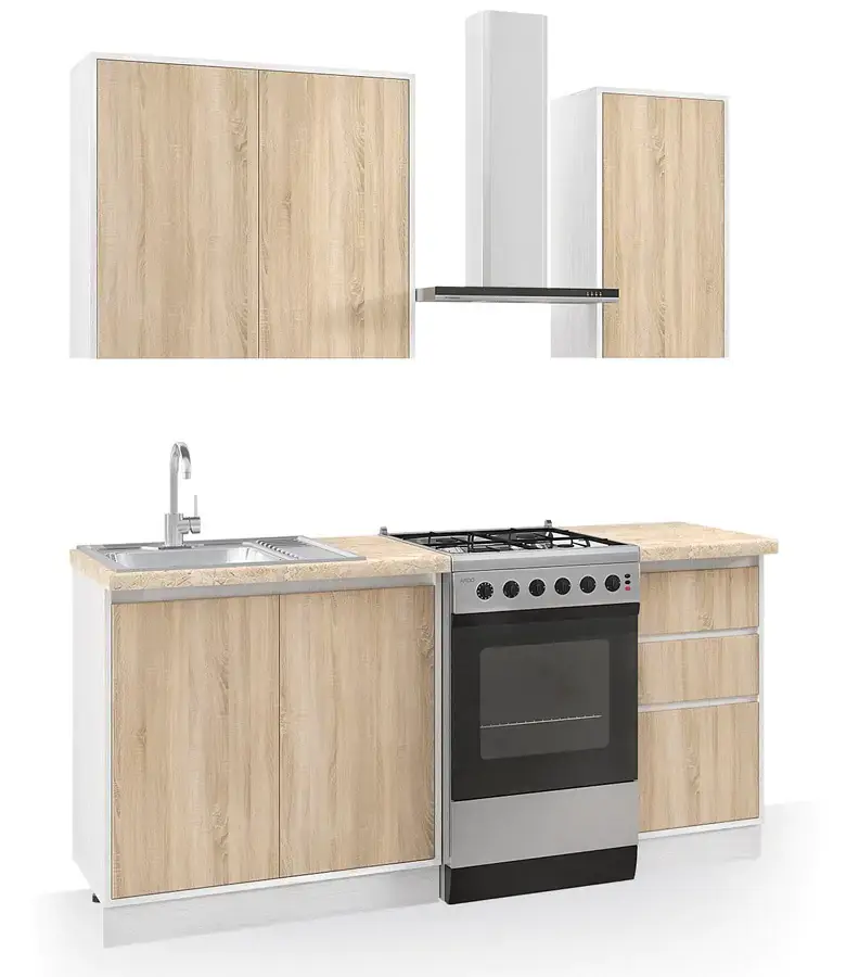 Casarredo Kuchyně NUEVA B 120 bílá/dub sonoma