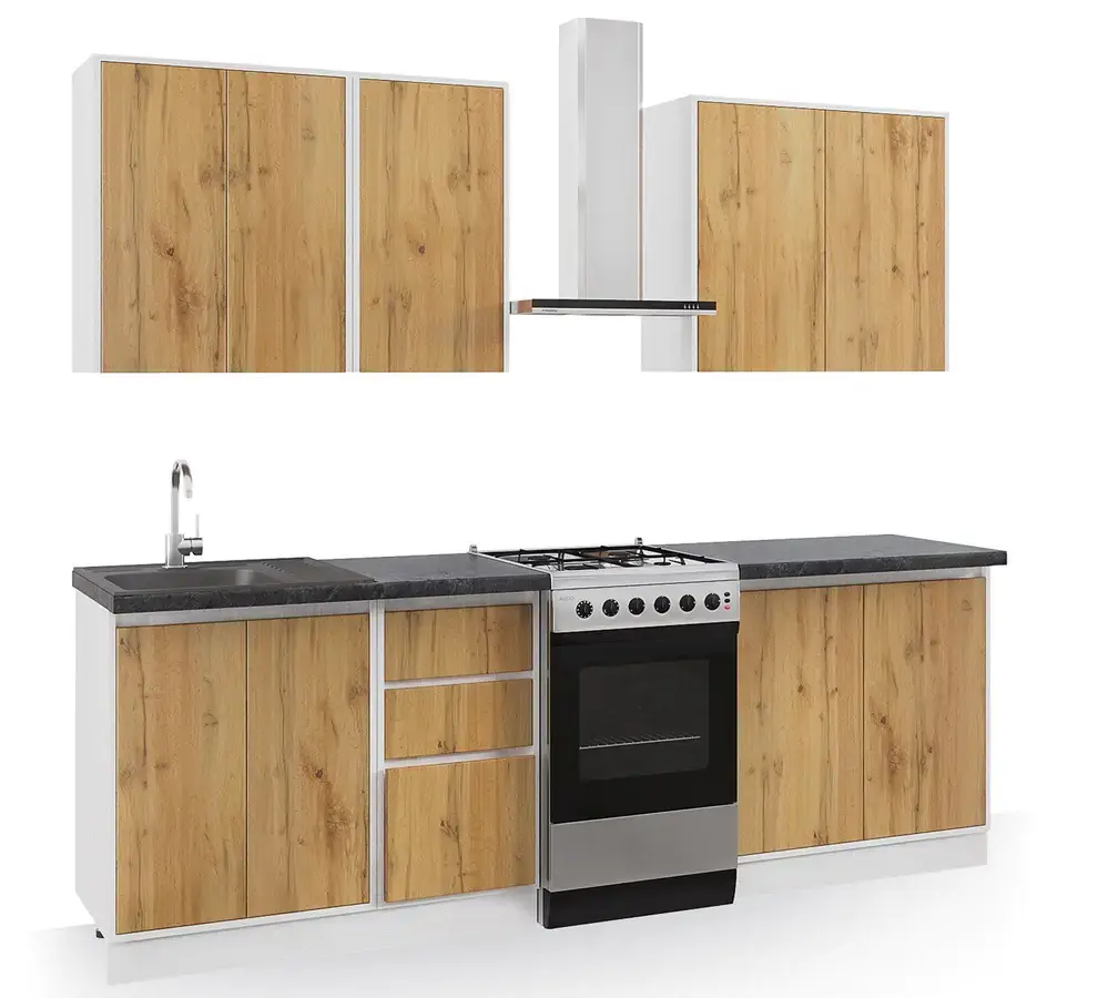 Casarredo Kuchyně NUEVA C 180 bílá/apalačský dub