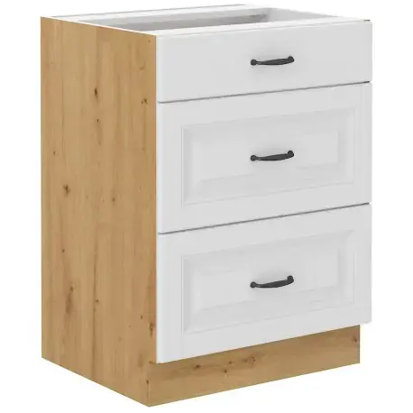 Falco Kuchyňská skříňka Stipe 60 D 3S BB bílá/dub artisan