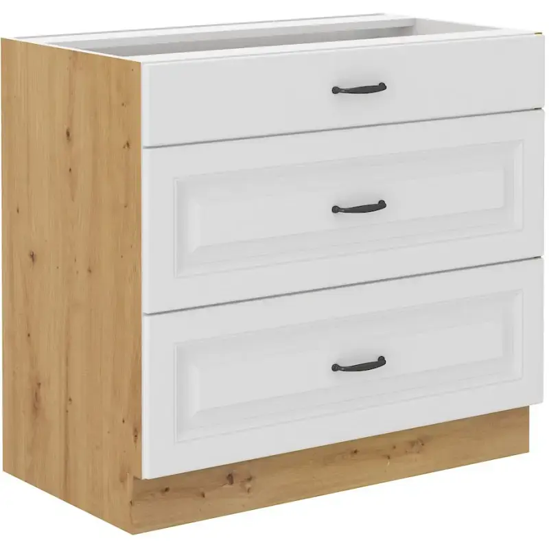 Falco Kuchyňská skříňka Stipe 80 D 3S BB bílá/dub artisan