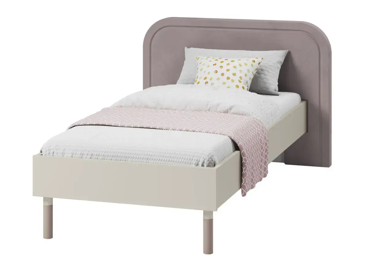 Casarredo Postel 90 x 200 cm s roštem SPOLETO kašmír/dub lanýž