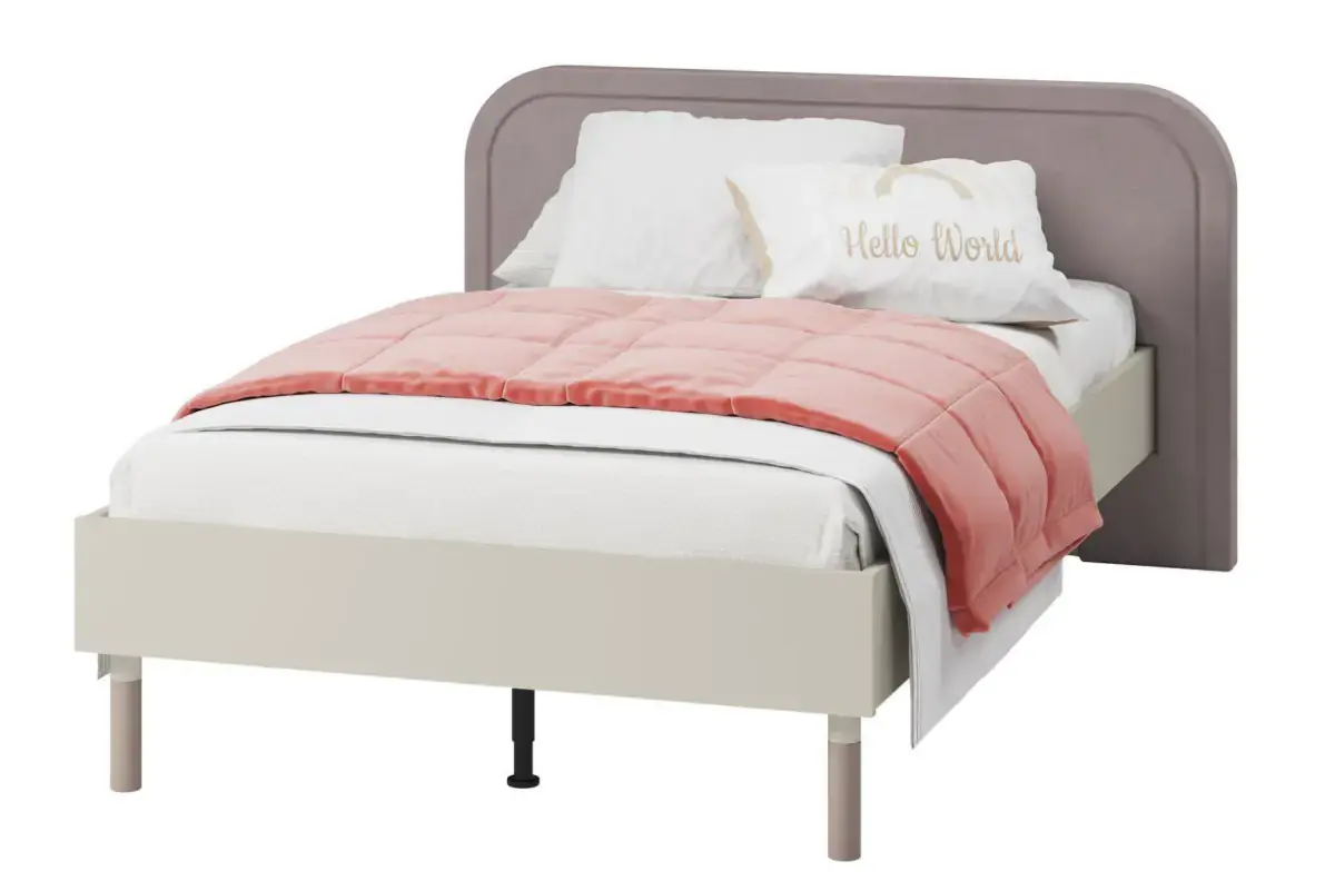 Casarredo Postel 120 x 200 cm s roštem SPOLETO kašmír/dub lanýž