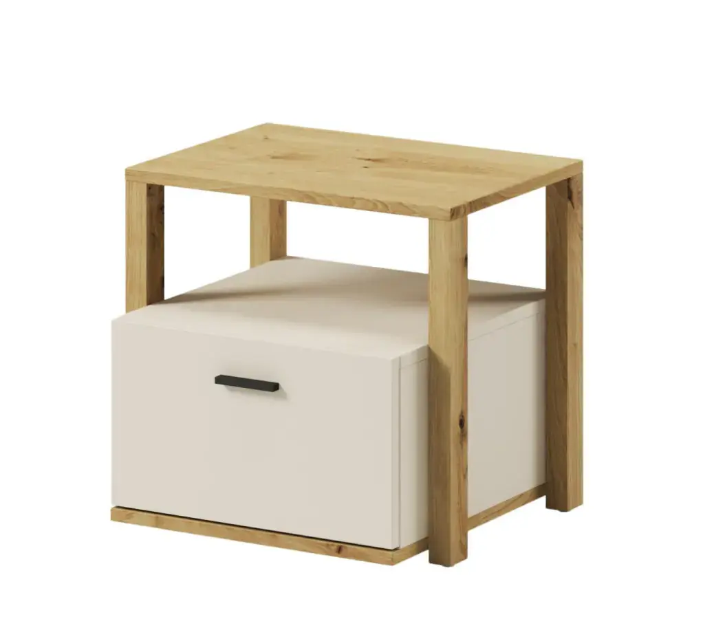 Casarredo Noční stolek se zásuvkou LIMERA barva dub artisan/béžová