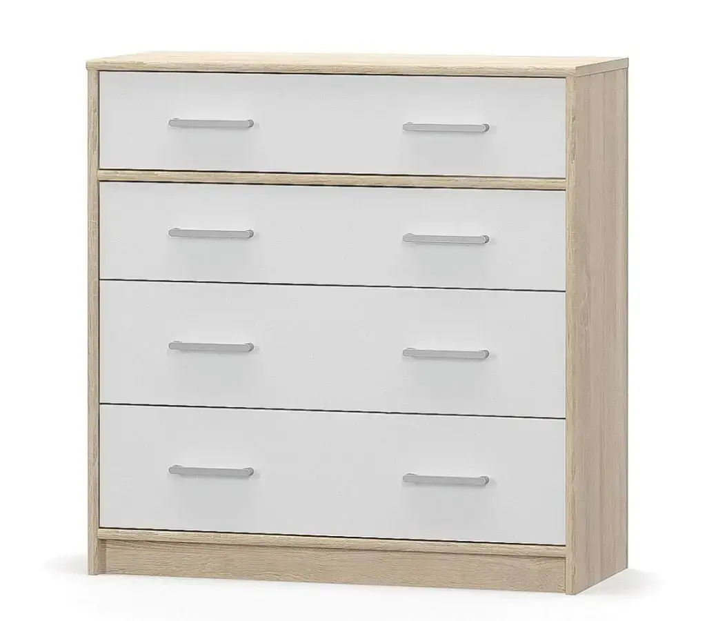 Casarredo Komoda 4S TIPS dub sonoma/bílá mat
