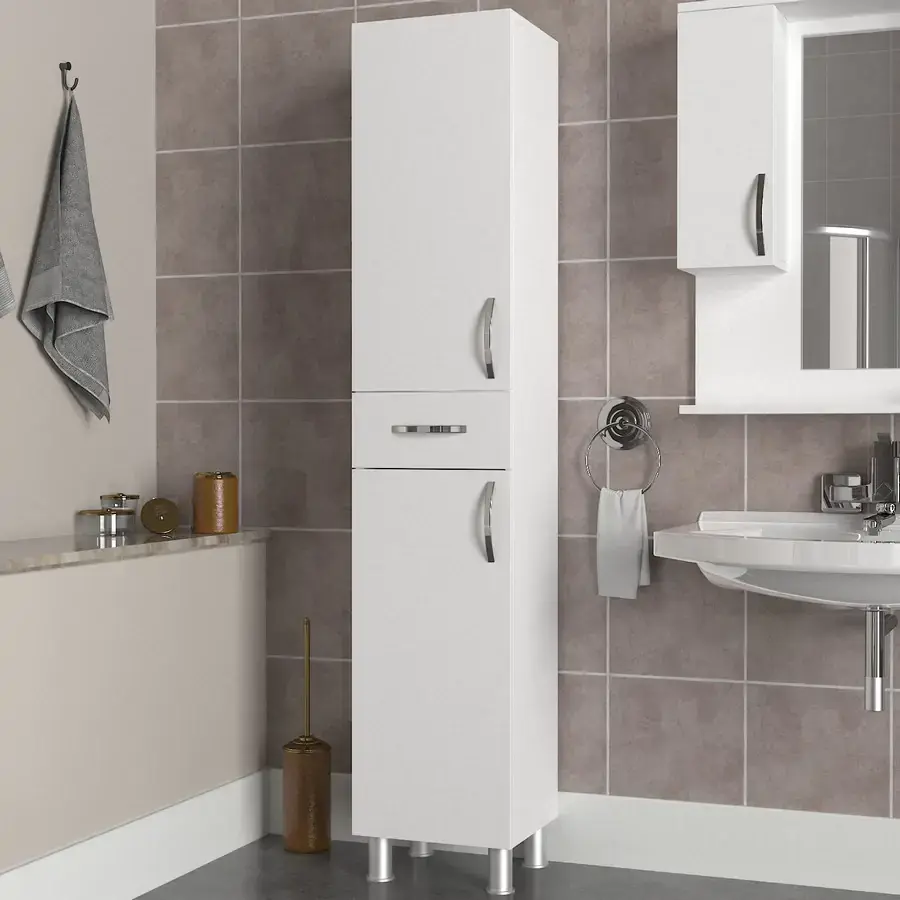 Casarredo Koupelnová skříňka 2D1S SIVAS - bílá