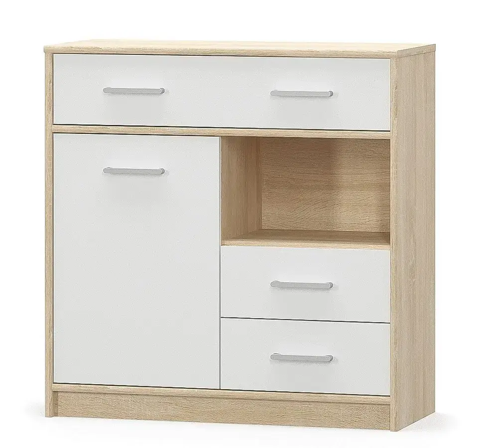 Casarredo Komoda 1D3S TIPS dub sonoma/bílá mat