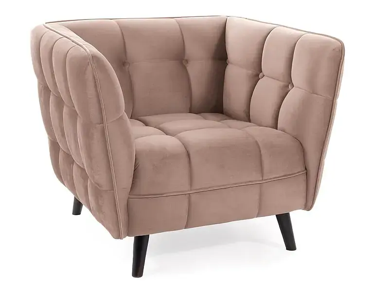 Casarredo Čalouněné křeslo KASI VELVET 1 - tmavě béžová