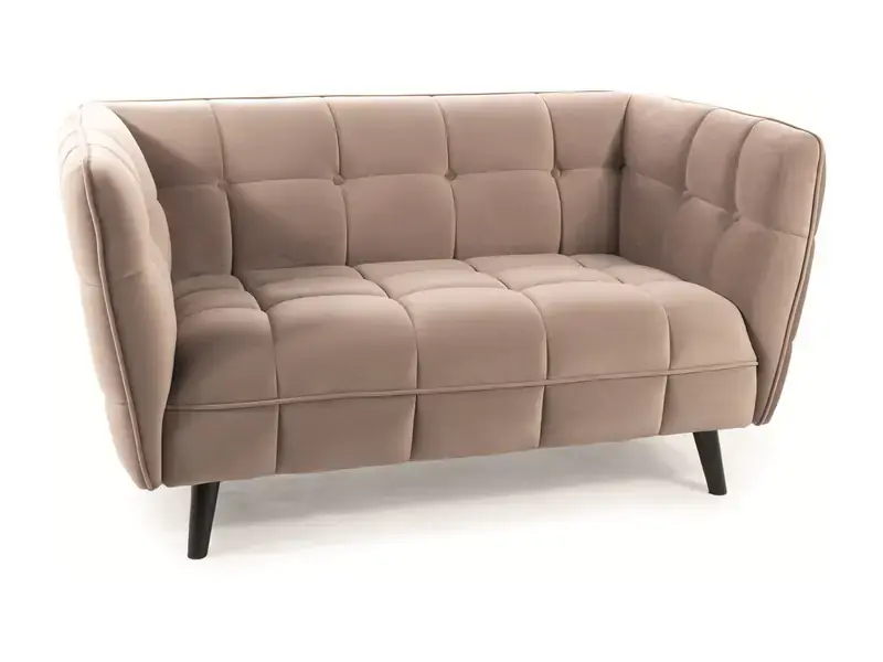 Casarredo Čalouněné dvojkřeslo KASI VELVET 2 - tmavě béžová