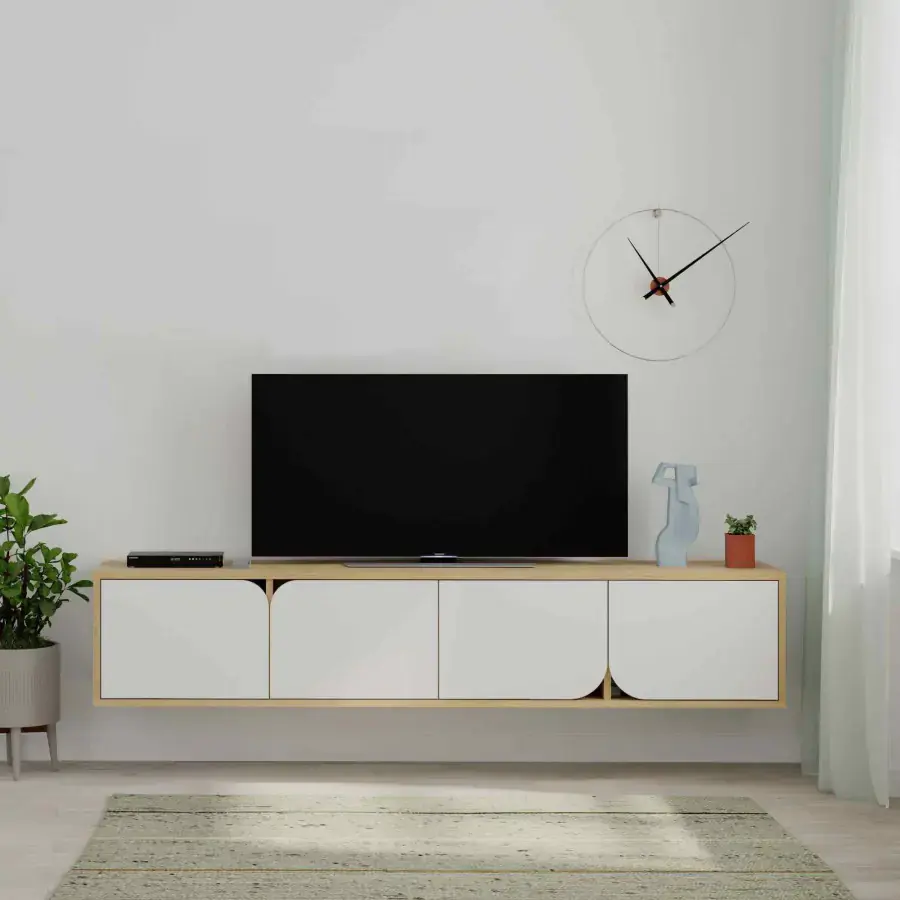 Casarredo TV stolek SERENNO - dub / bílá
