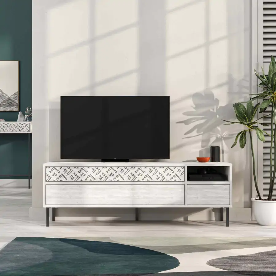 Casarredo TV stolek SACHI - antická bílá