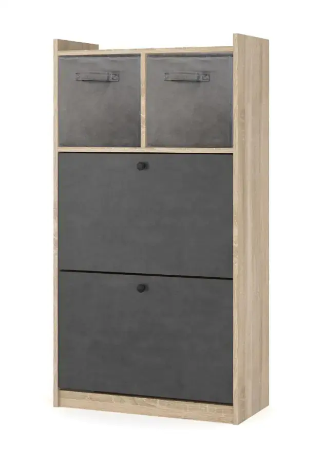Casarredo Výklopný botník PIZZO - organizéry/dub sonoma