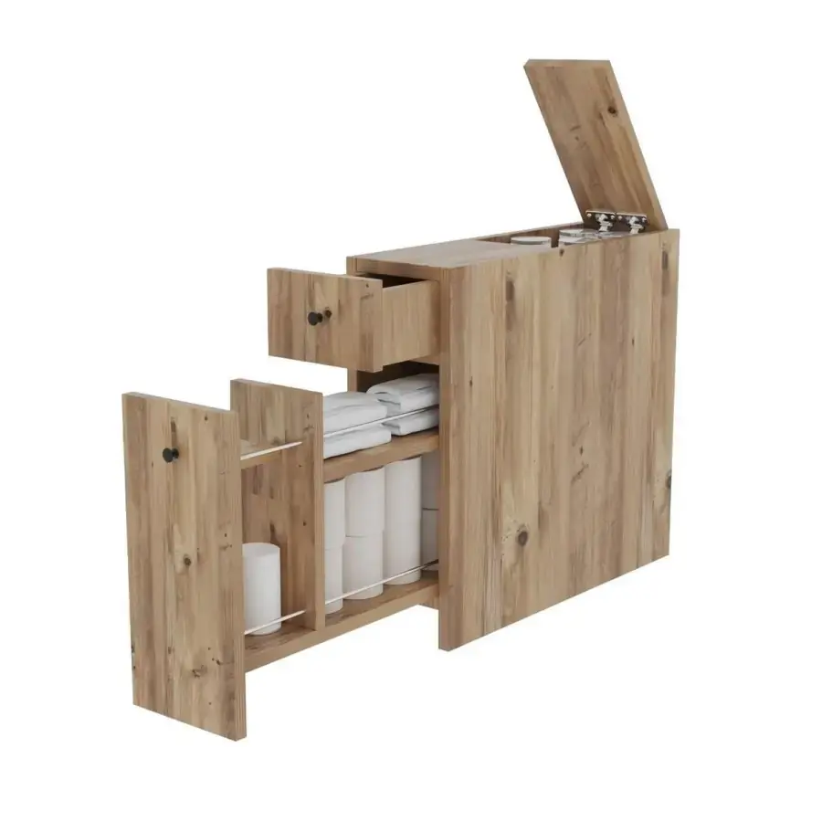 Casarredo Úzká koupelnová skříňka KALDER - dub