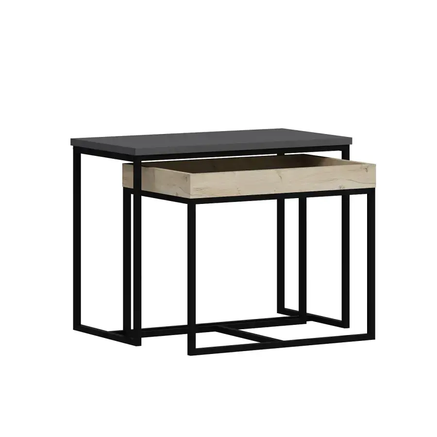 Casarredo Set konferenčních stolků DILES - dub/antracit