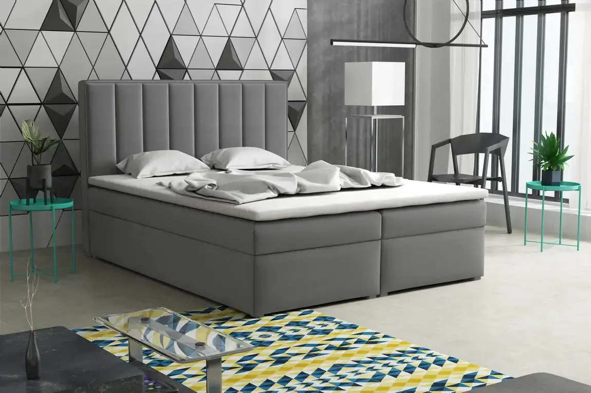 Casarredo Postel s matrací s ÚP LUCINI BOX 180x200 - šedá