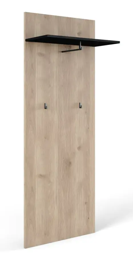 Casarredo Věšákový panel ZEMURA - bílý dub/černá