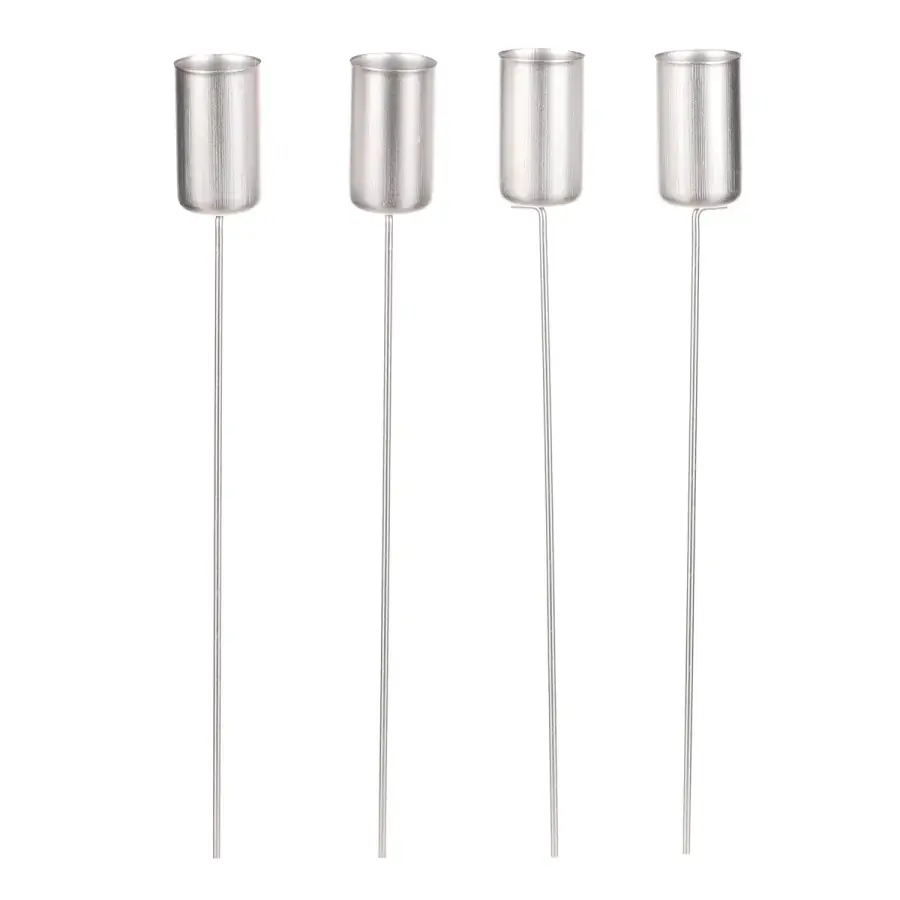 Autronic Bodec na kónickou svíčku 4 ks CP151198-STRIBRNA-MAT