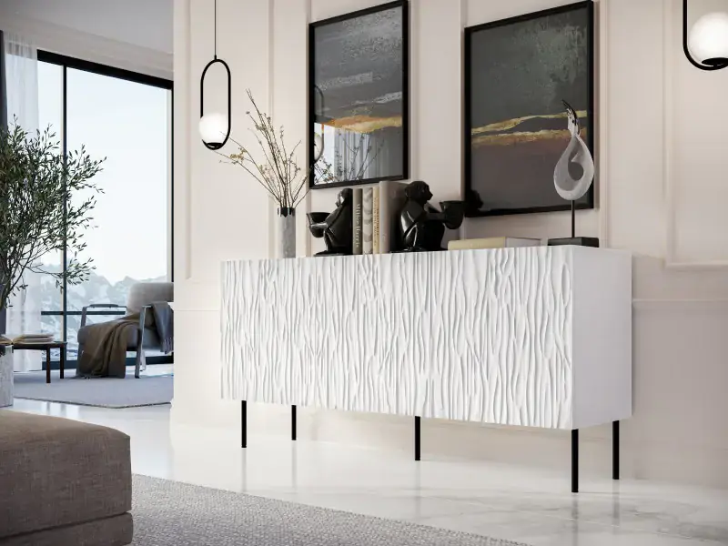 HALMAR Komoda Jungle 152 cm bílá/černá