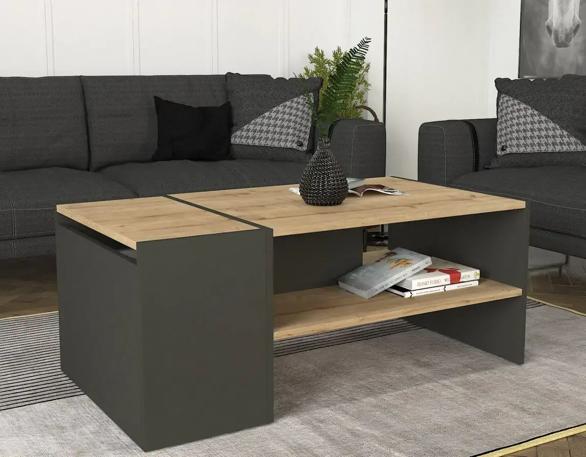 Casarredo Konferenční stolek s ÚP IZMIR - sapphire/antracit