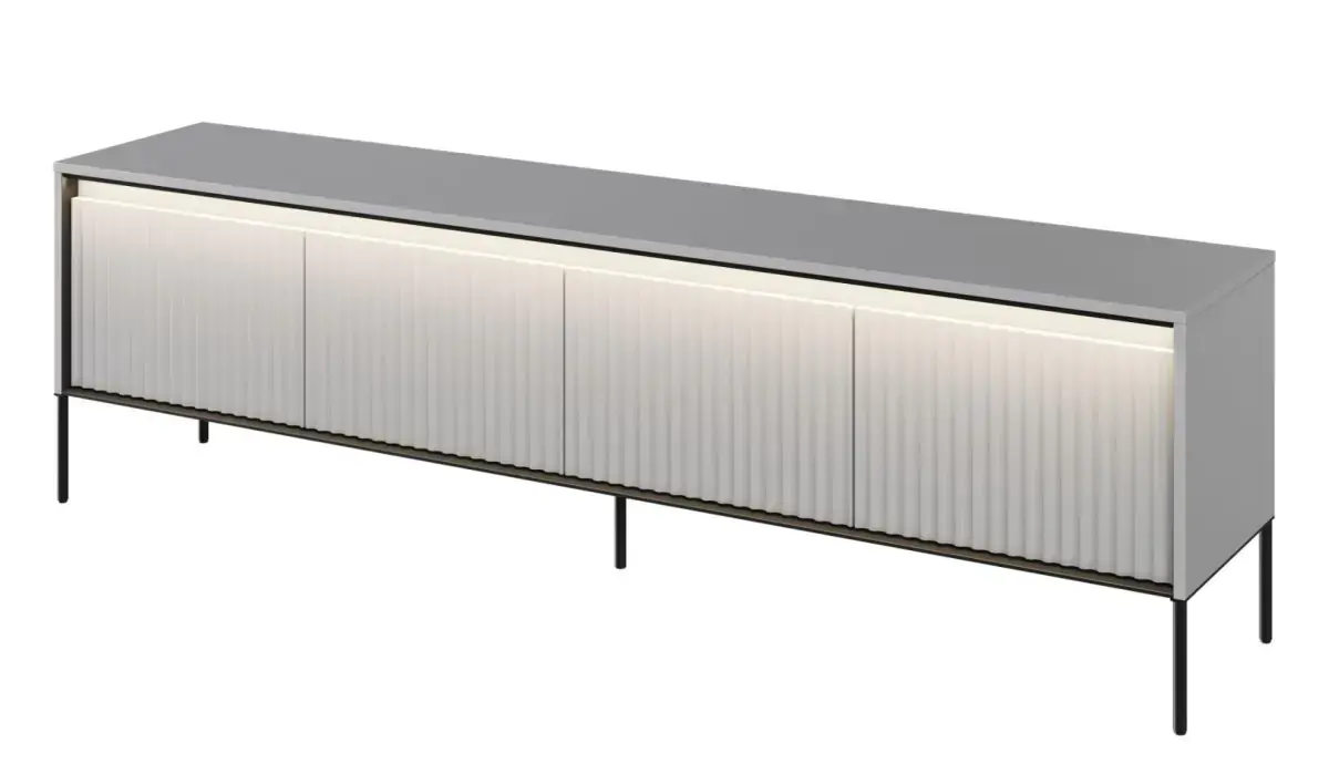 Casarredo Televizní stolek 4D 193 s LED IPOLIS - šedá