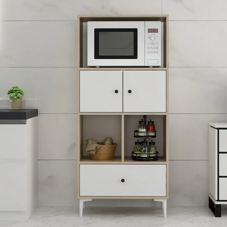 Casarredo Kuchyňská skříňka GLYFA - bílá/dub