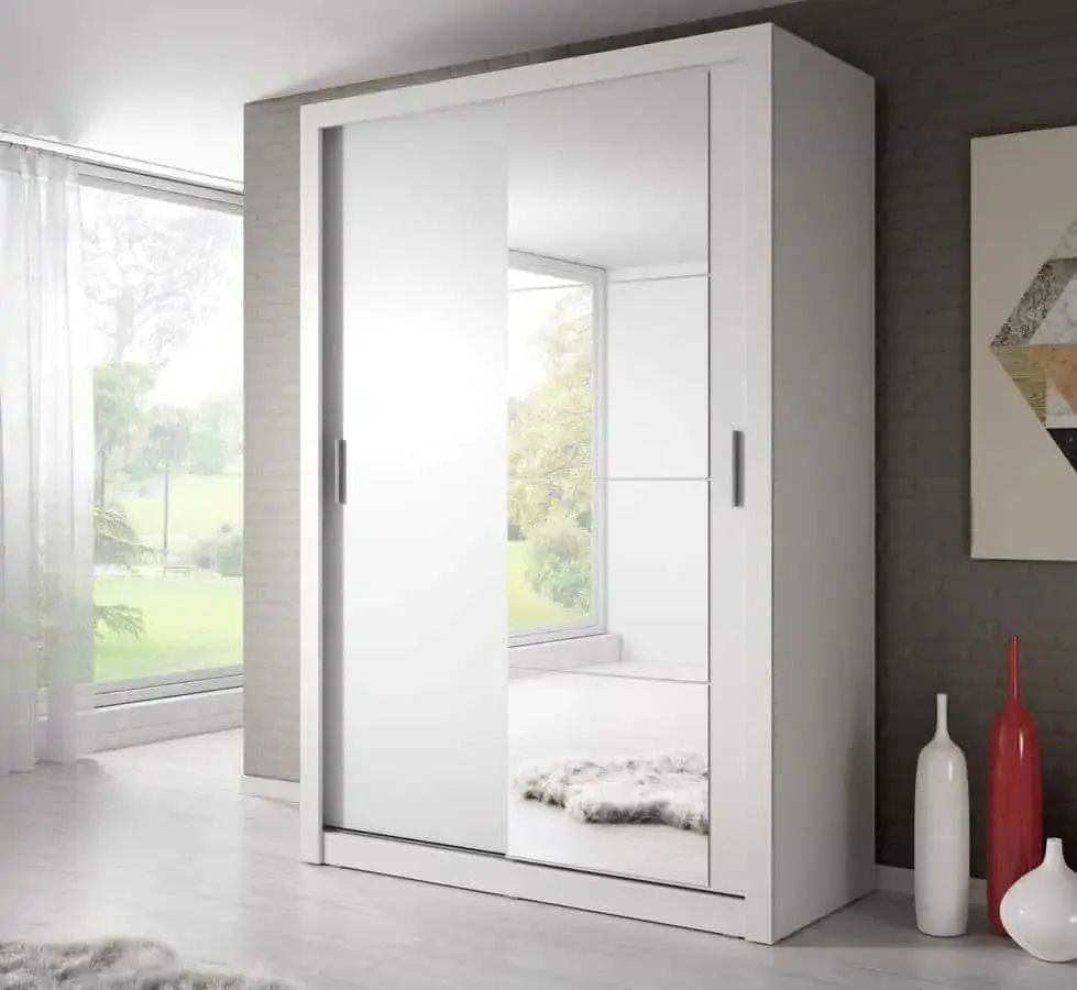 Casarredo Šatní skříň 04 ARTI 150 bílá zrcadlo