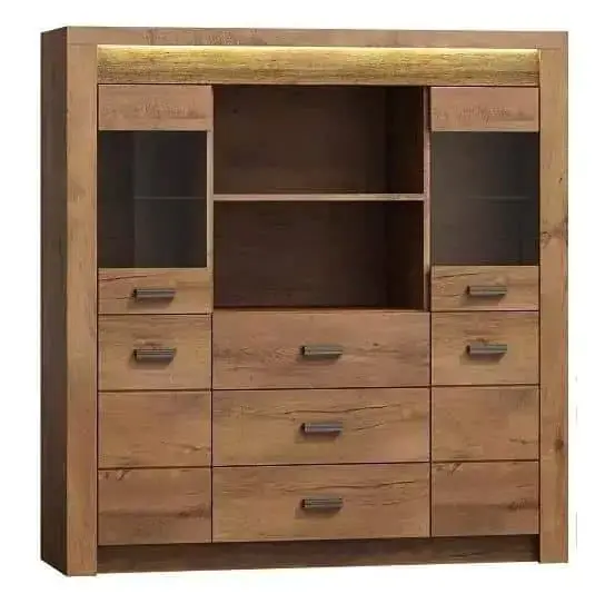 Casarredo Vitrínová komoda INDIANAPOLIS I-22 jasan světlý