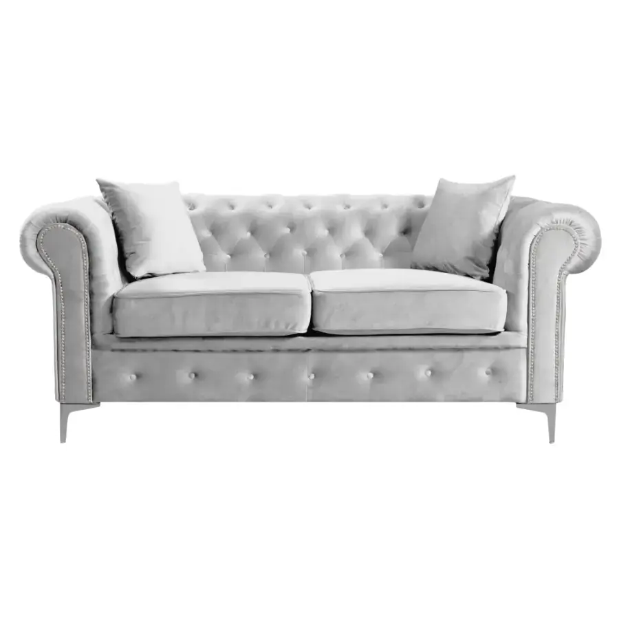 Tempo Kondela Designový 2-sed ROMANO - světle šedá