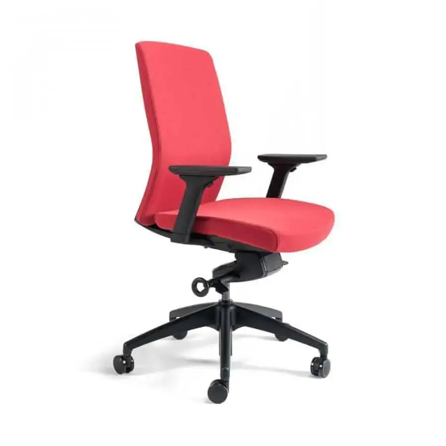 Office Pro Kancelářská židle J2 BP černý plast - červená 202