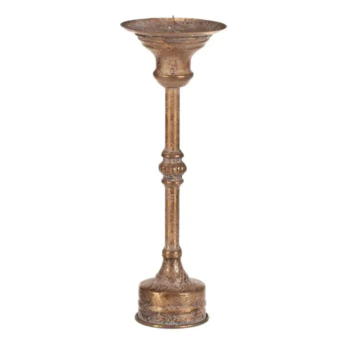 Kovový svícen 27 cm zlatý FUP514