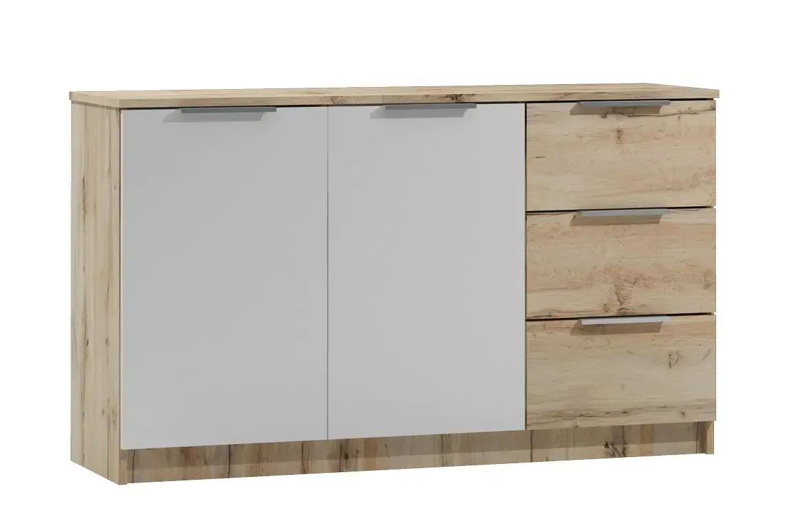 Casarredo Komoda 2D3S VALTURA - dub wotan/bílá