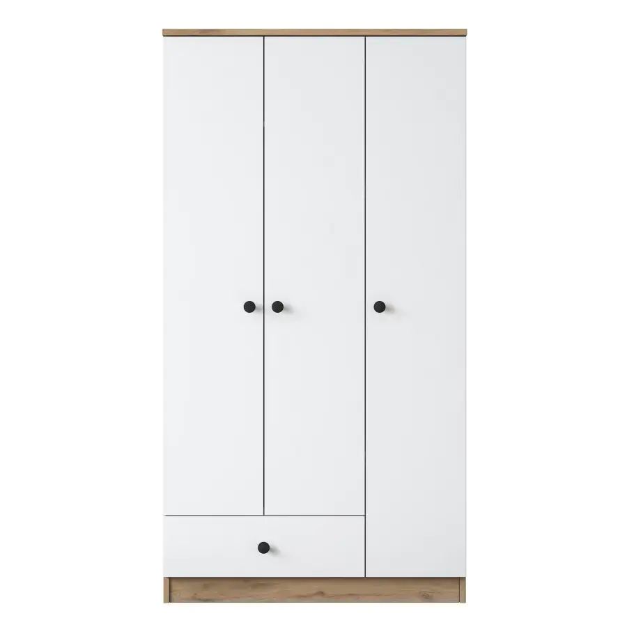 Casarredo Šatní skříň se šuplíkem GAVARDO - ořech/bílá