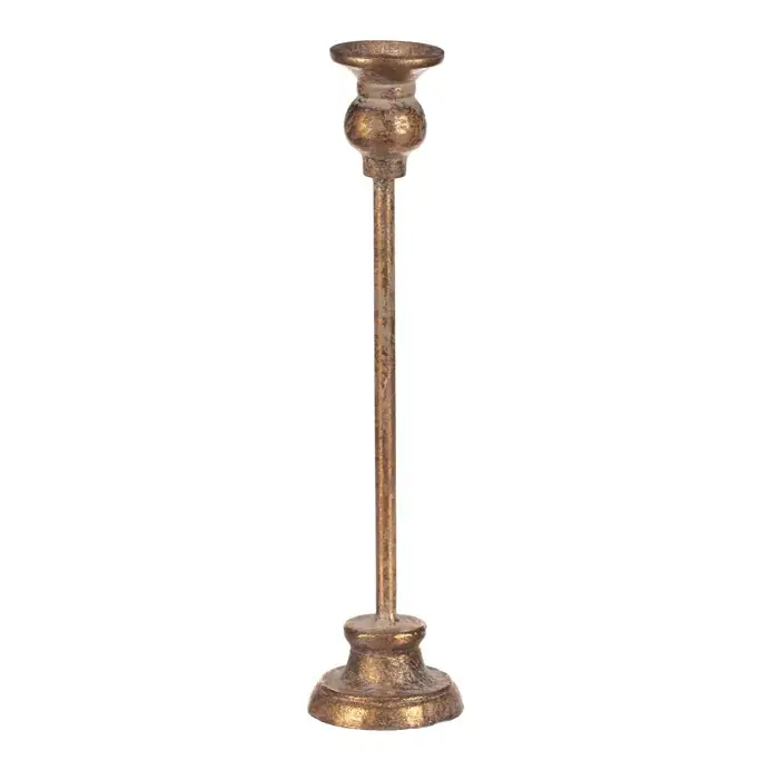 Kovový svícen 31 cm zlatý FUP522