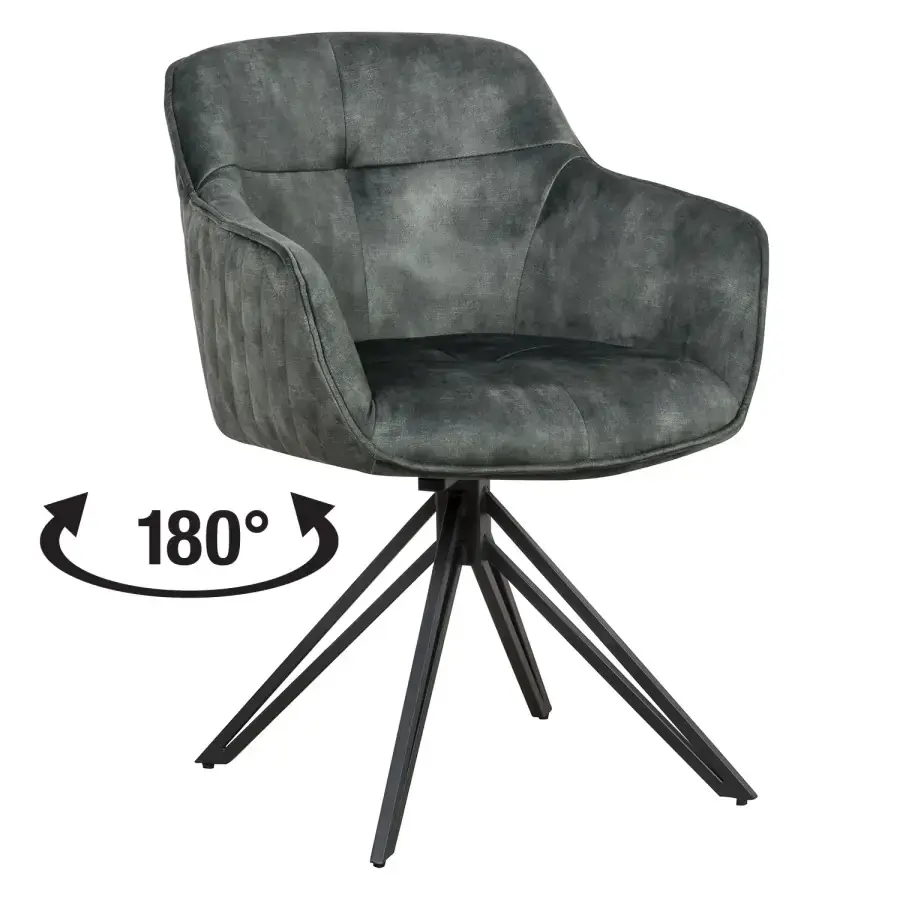 Idea Otočná jídelní židle SHERLOCK tmavě zelená