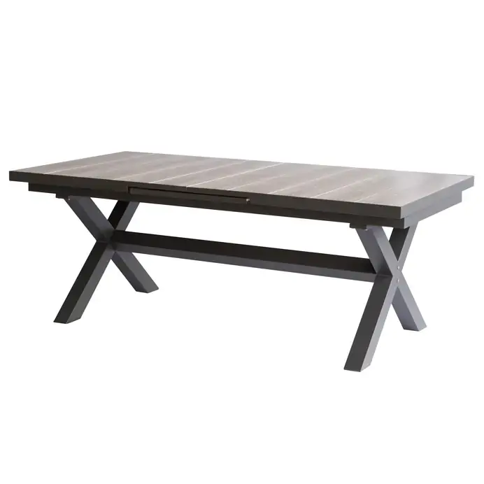 Zahradní stůl 200x100 cm, rozkládací šedý AZT-G1920 GREY